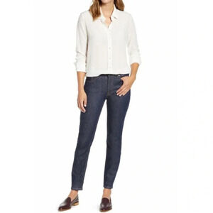 NWT Everlane Mid Rise Skinny Ankle Jeans Denim Pants Dark Wash Rinse 24